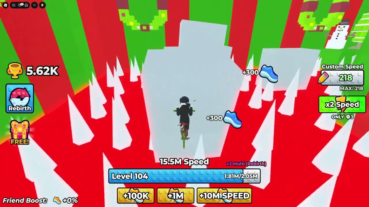 Finished Christmas Stage 9 - +1 Speed Bike Escape [Roblox]